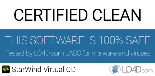 StarWind Virtual CD is free of viruses and malware.