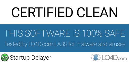 Startup Delayer is free of viruses and malware.