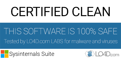 Sysinternals Suite is free of viruses and malware.