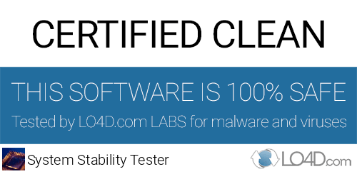 System Stability Tester is free of viruses and malware.