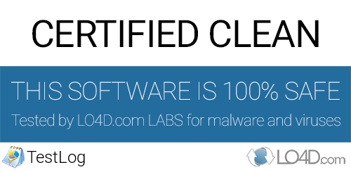TestLog is free of viruses and malware.