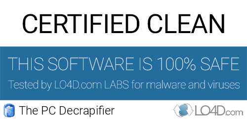 The PC Decrapifier is free of viruses and malware.