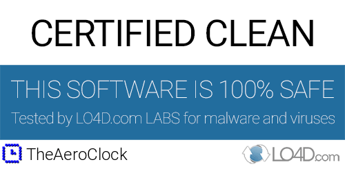 TheAeroClock is free of viruses and malware.