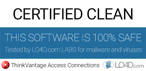 ThinkVantage Access Connections is free of viruses and malware.