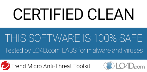 Trend Micro Anti-Threat Toolkit is free of viruses and malware.
