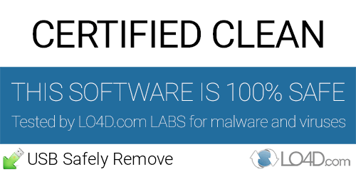 USB Safely Remove is free of viruses and malware.
