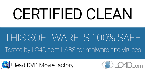 Ulead DVD MovieFactory is free of viruses and malware.