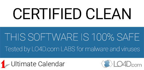 Ultimate Calendar is free of viruses and malware.