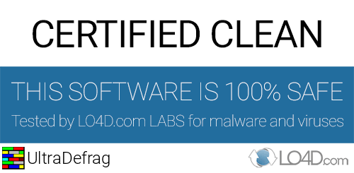 UltraDefrag is free of viruses and malware.