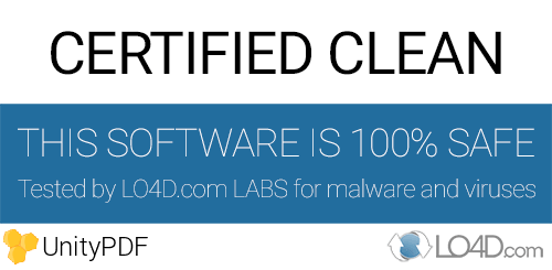 UnityPDF is free of viruses and malware.