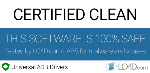 Universal ADB Drivers is free of viruses and malware.