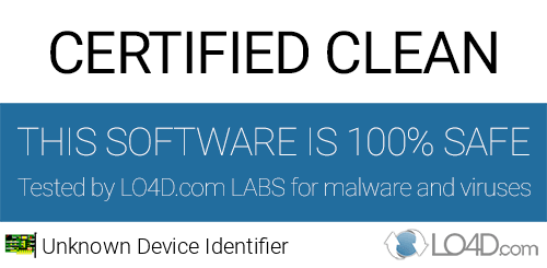 Unknown Device Identifier is free of viruses and malware.