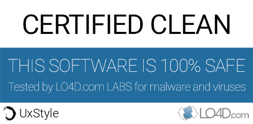 UxStyle is free of viruses and malware.