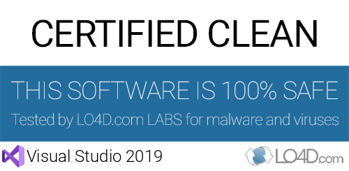 Visual Studio 2019 is free of viruses and malware.