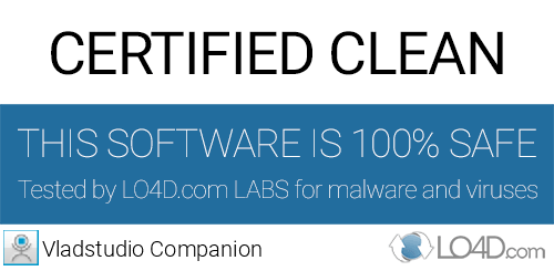 Vladstudio Companion is free of viruses and malware.