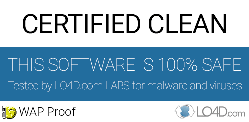 WAP Proof is free of viruses and malware.