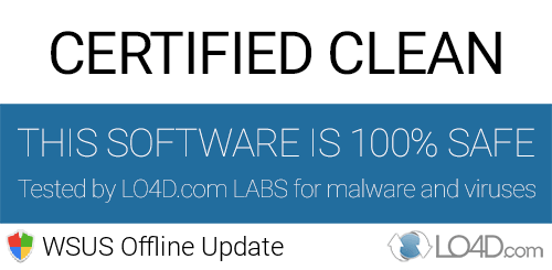 WSUS Offline Update is free of viruses and malware.