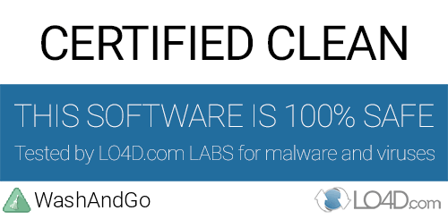 WashAndGo is free of viruses and malware.