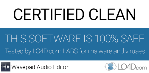 Wavepad Audio Editor is free of viruses and malware.