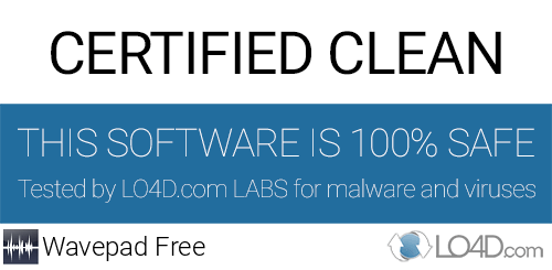 Wavepad Free is free of viruses and malware.