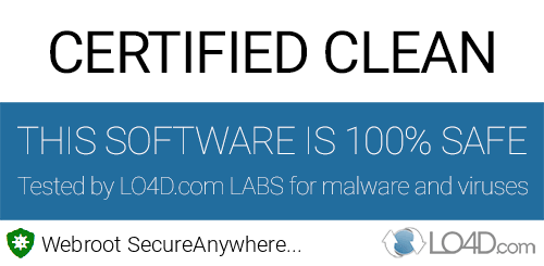 Webroot SecureAnywhere AntiVirus is free of viruses and malware.