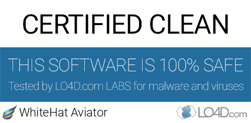 WhiteHat Aviator is free of viruses and malware.
