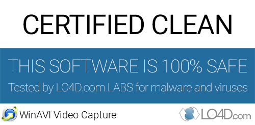 WinAVI Video Capture is free of viruses and malware.