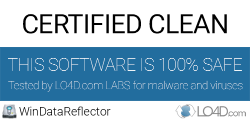 WinDataReflector is free of viruses and malware.
