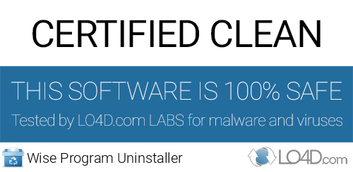 Wise Program Uninstaller is free of viruses and malware.