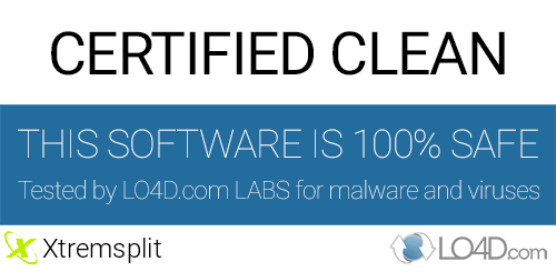 Xtremsplit is free of viruses and malware.