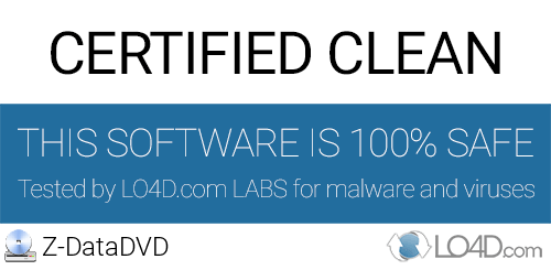 Z-DataDVD is free of viruses and malware.