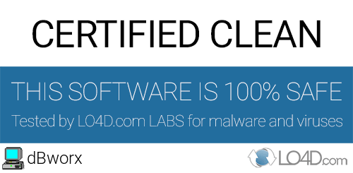 dBworx is free of viruses and malware.