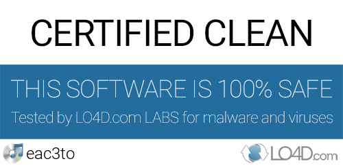 eac3to is free of viruses and malware.