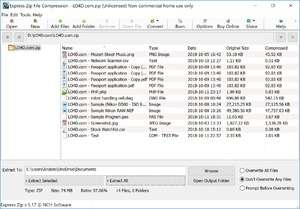 windows programs and features opens to express zip