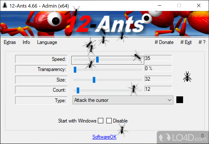 Put ants on screen - Screenshot of 12 Ants