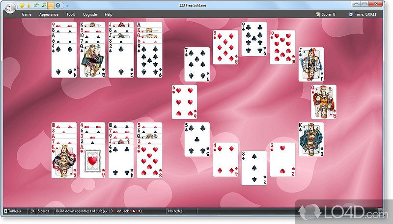 Play 12 solitaire card games with quality animations - Screenshot of 123 Free Solitaire