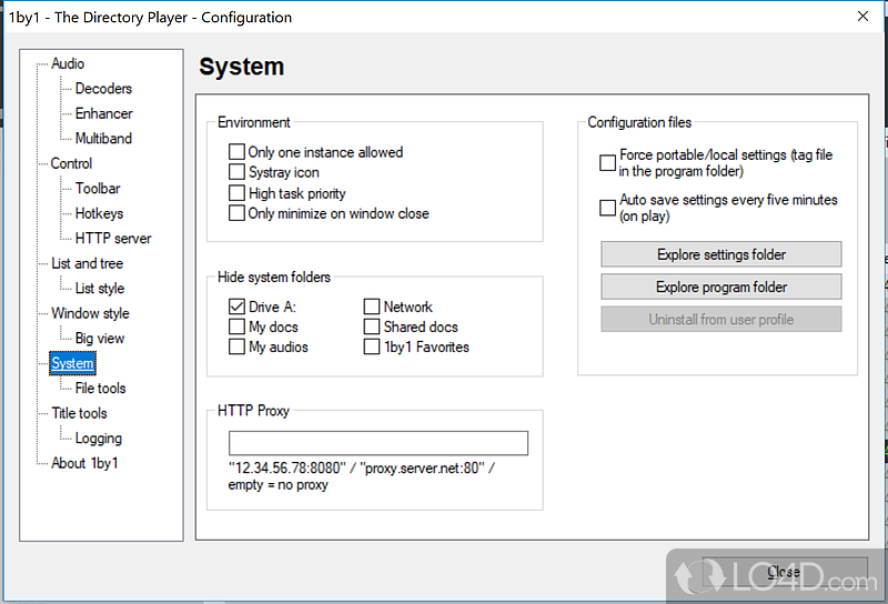 Audio player for MP3 - Screenshot of 1by1