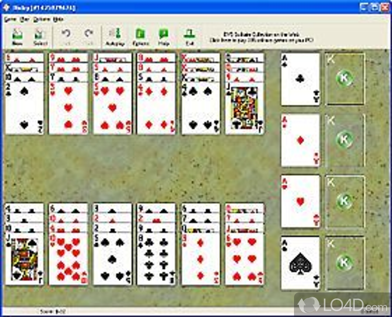 Free collection of 7 solitaire games - Screenshot of First Solitaire