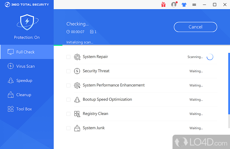 Multiple engine antivirus protection - Screenshot of 360 Total Security