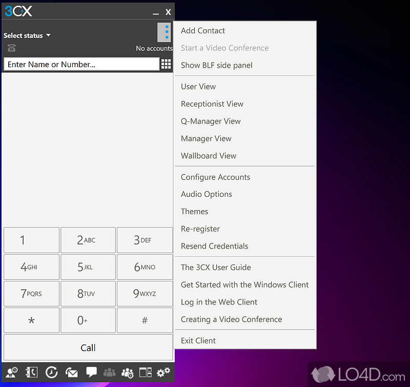 3CX Client for Windows: VOIP Phone - Screenshot of 3CX Client for Windows