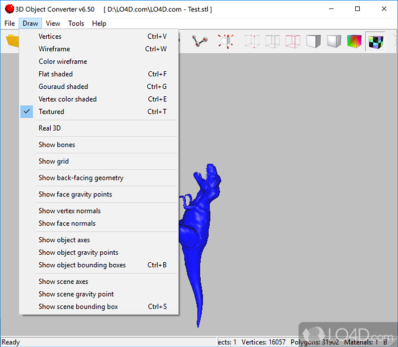 Useful for work with 3D models - Screenshot of 3D Object Converter