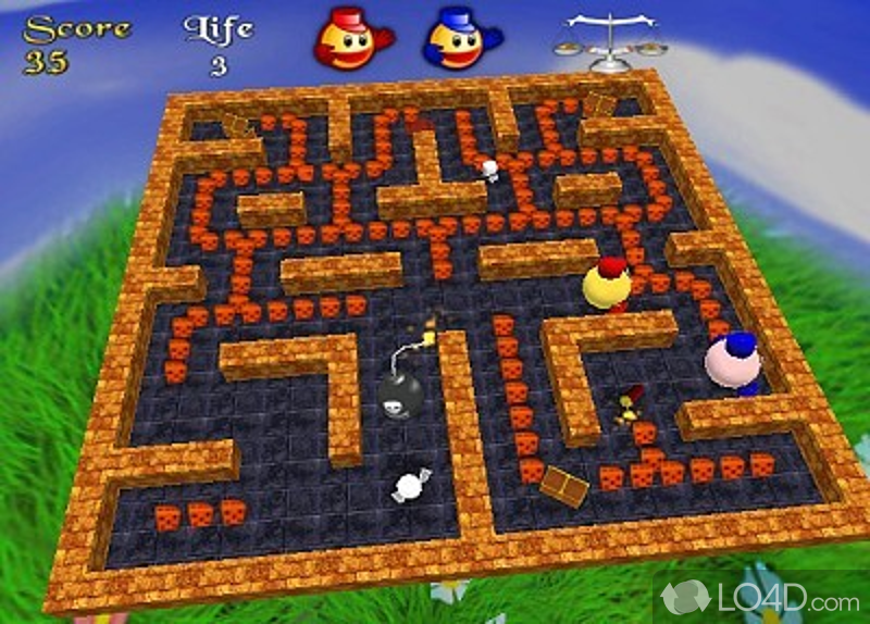 3D Pacman: User interface - Screenshot of 3D Pacman