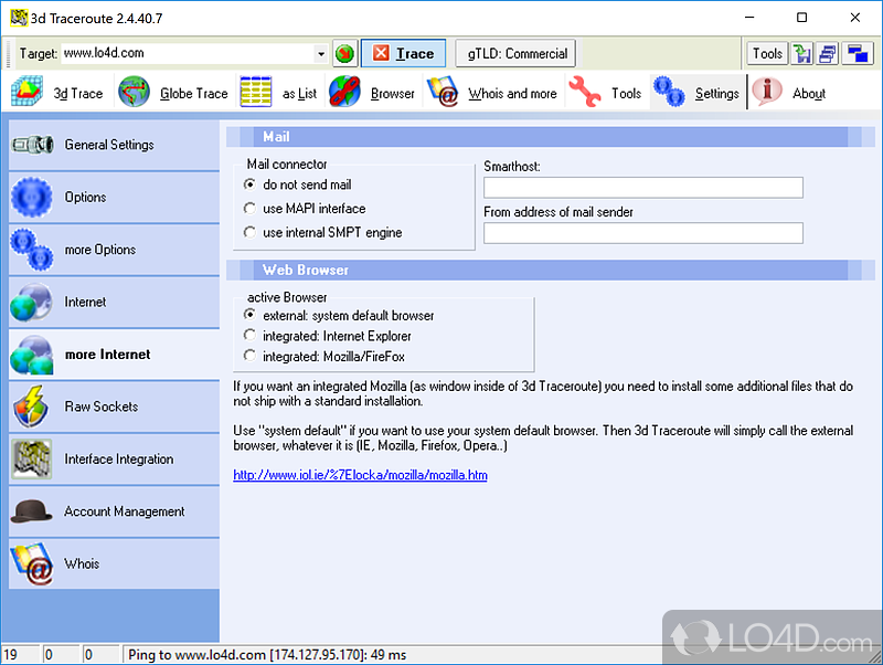 3D Traceroute screenshot