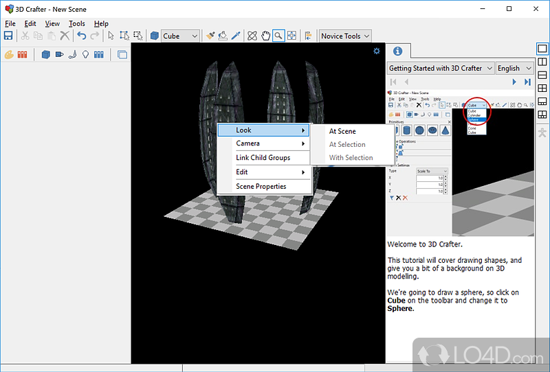 3DCrafter: User interface - Screenshot of 3DCrafter
