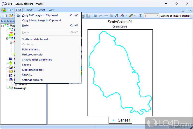 3DFieldPro: User interface - Screenshot of 3DFieldPro