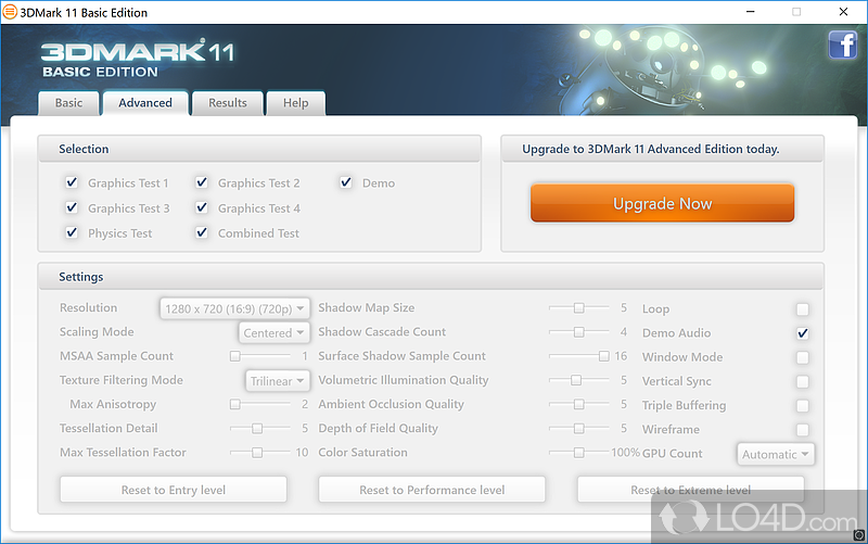 Multiple thorough tests to perform - Screenshot of 3DMark 11