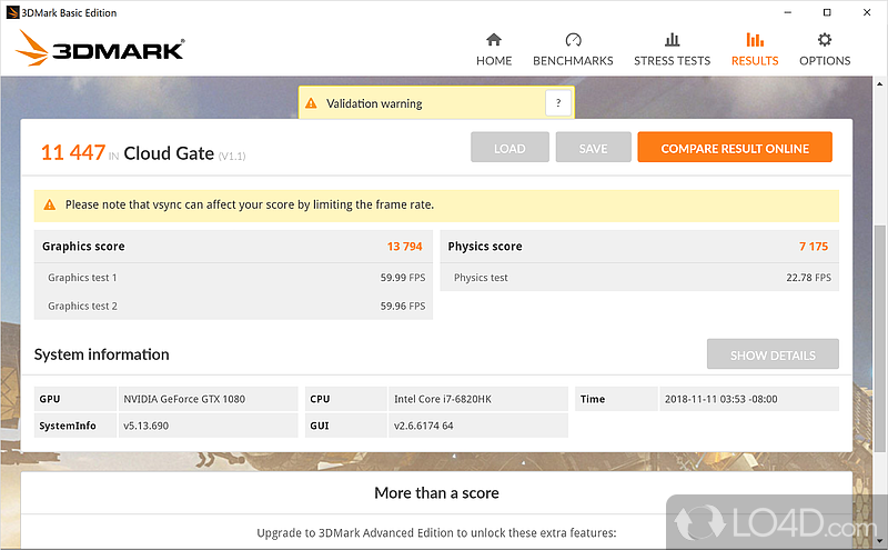 download the new version 3DMark Benchmark Pro 2.27.8177