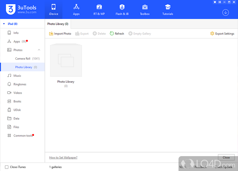 Access the device photo library and transfer media between iPhone and PC - Screenshot of 3uTools