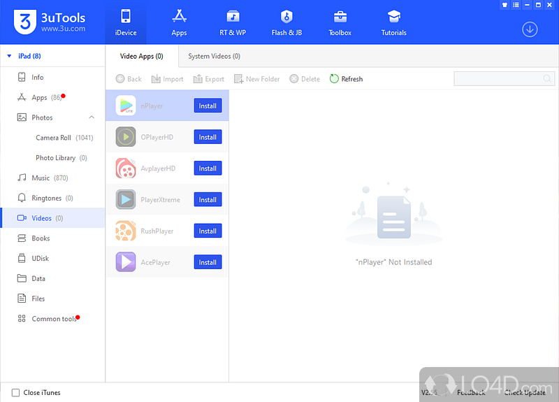 Install and uninstall apps from your iPhone or iPad from your PC - Screenshot of 3uTools