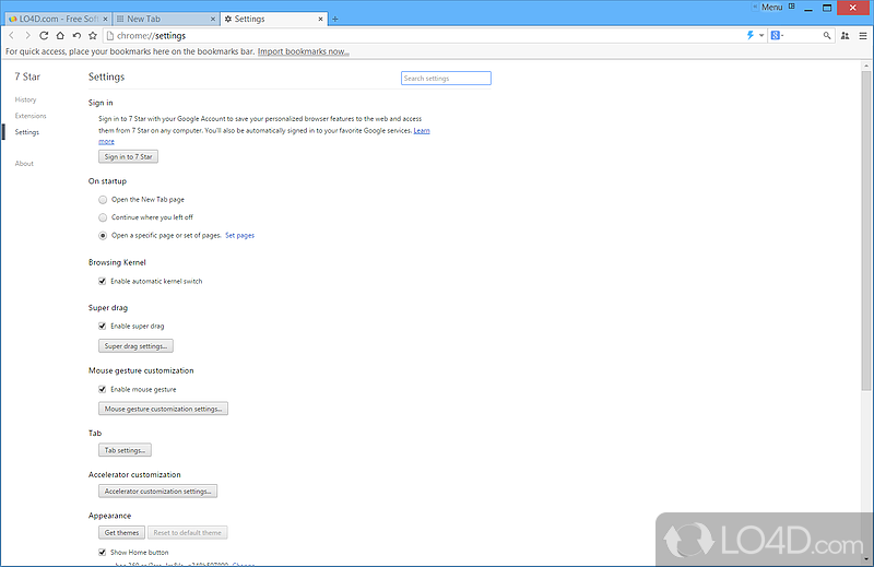 An overall powerful Chrome-based browser - Screenshot of 7 Star Browser
